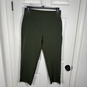 Chic Olive Cropped Trouser Pants - Kirkland